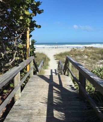 Cocoa Beach Wedding Walkway to the Beach Wedding